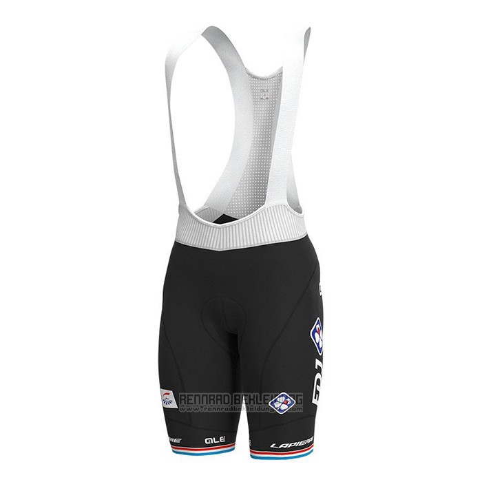 2022 Fahrradbekleidung Groupama-FDJ Rot Luxembourg Champion Trikot Kurzarm und Tragerhose